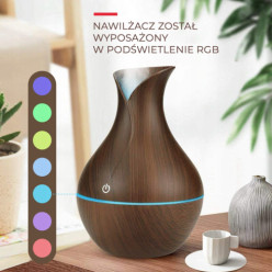 Ultrasonic aroma air humidifier LED