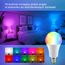 Żarówka LED RGB kolorowa 16 kolorów + pilot