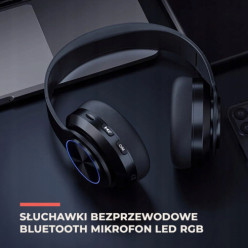 Wireless over-ear headphones for radio music USB with microphone