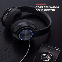 Wireless over-ear headphones for radio music USB with microphone