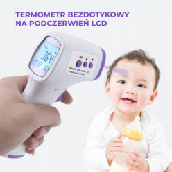 Termometr bezdotykowy elektroniczny na podczerwień LCD