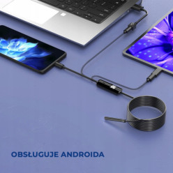 Endoskopická inšpekčná kamera USB-C 5 m s LED