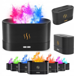 Humidificateur d'air de cheminée noir 5W 0,2l