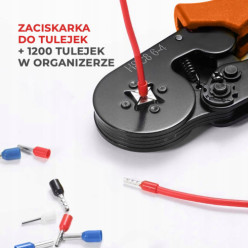 Krimping szerszám prés kábel csatlakozók huzal ferrules + 1200 db ferrules