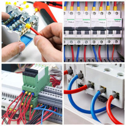 Crimpzange Presszange für Kabelkonnektoren Leitungsendhülsen + 1200 Stk. Aderendhülsen