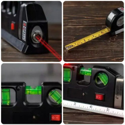 Niveau d'alcool au laser avec une bande de 250 cm mesure 3 flacons 15m