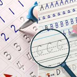 Handwriting practice books numbers letters calligraphy set of 4 pcs