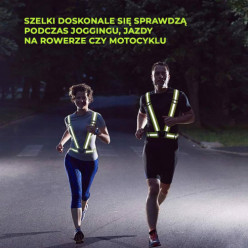 Reflective warning vest for walking cycling work