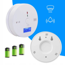 Carbon monoxide smoke detector CO alarm LCD