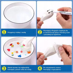 Water markers for painting on water set of 8 pcs + spoon