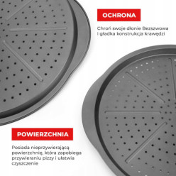 Kulatý pizza pečící tác 33 cm
