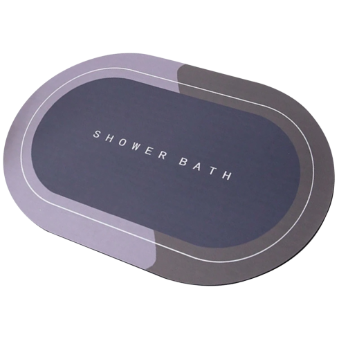 Round quick-dry foam bath mat 60x40cm