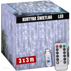 Kurtyna świetlna girlanda 3x3m 300 LED