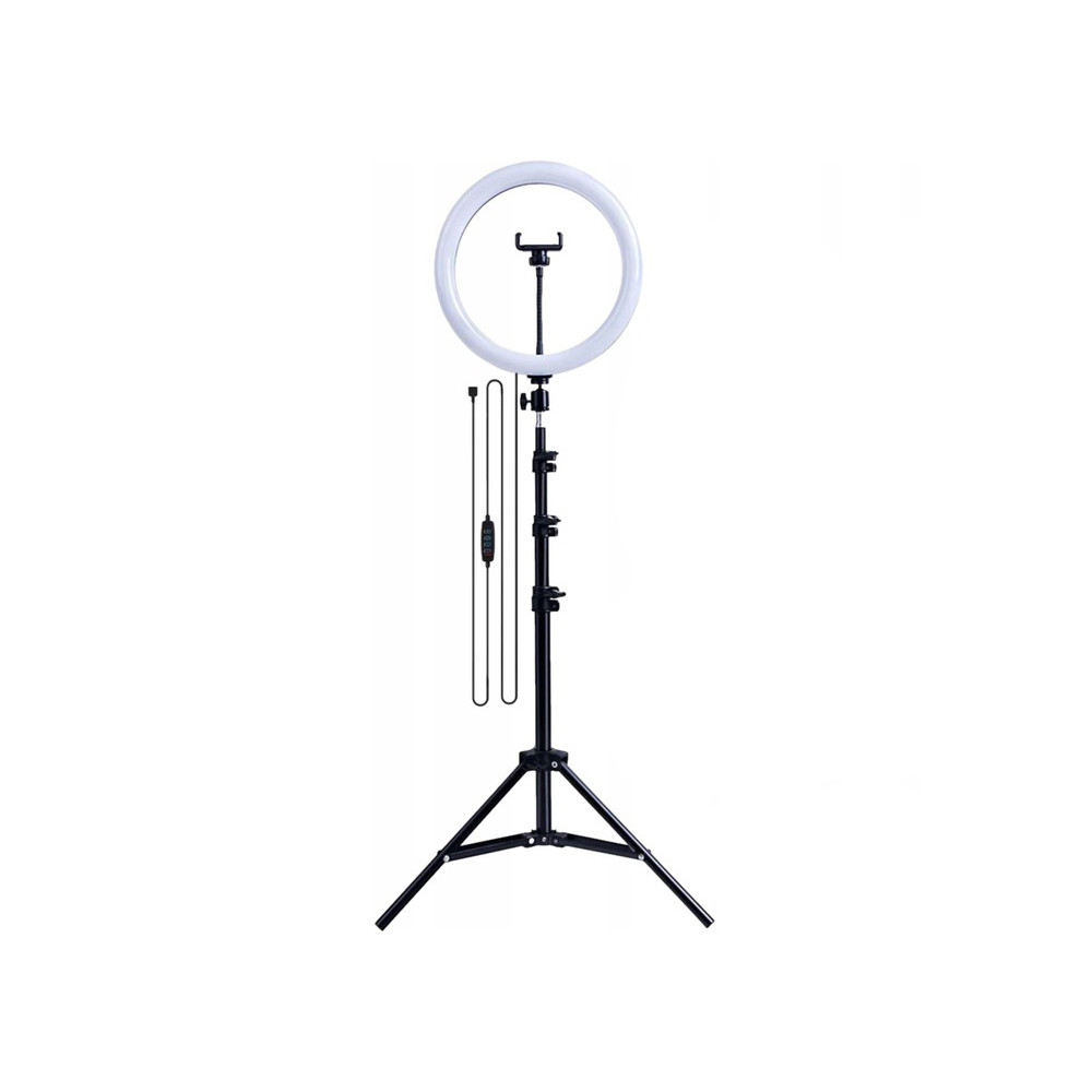 LED kroužek světlo s stativem 220cm USB 80W + dálkové
