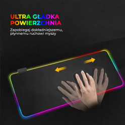 Tapis de souris de jeu lumineux 80x30cm RGB