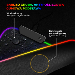 Svetlo-up hranie klávesnica 80x30cm RGB