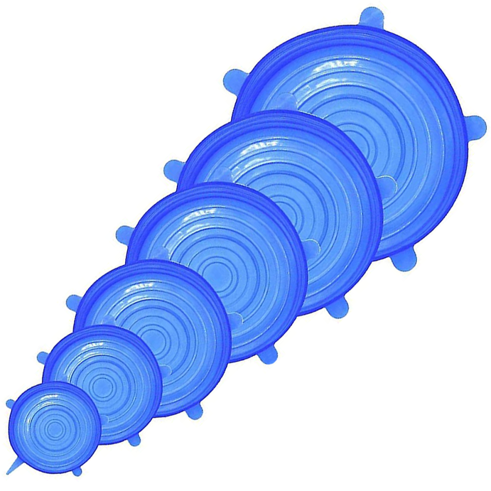 Pokrywki silikonowe rozciągliwe do żywności 6szt