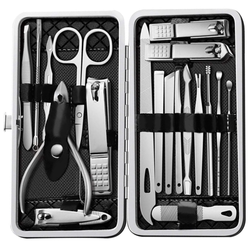 Zestaw do manicure pedicure paznokci 20 elementów przybornik