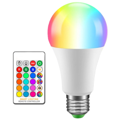 RGB LED žárovka barva...
