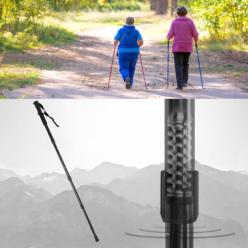 2x kijki trekkingowe do chodzenia Nordic Walking regulowane czarne