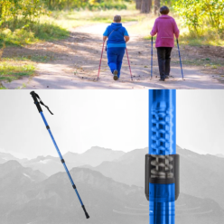 2x kijki trekkingowe do chodzenia Nordic Walking regulowane niebieskie