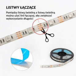 LED szalag 5m-es távoli színkészlet 12V 7W