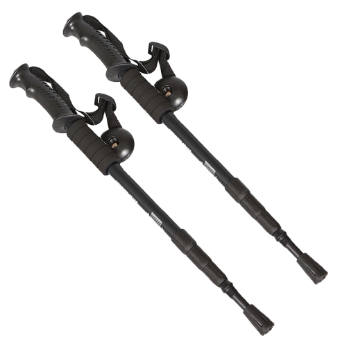 2x kijki trekkingowe do chodzenia Nordic Walking regulowane czarne