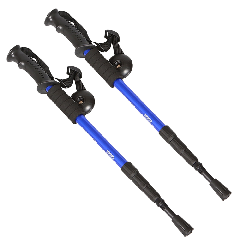 2x kijki trekkingowe do chodzenia Nordic Walking regulowane niebieskie