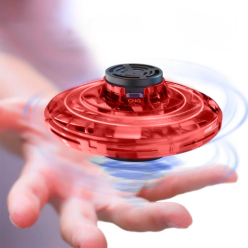 Latający fidget spinner zabawka dron świecący czerwony