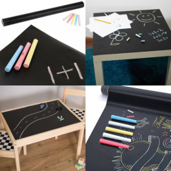 Selbstklebende Kreidetafel 45x200 + 5 Kreiden