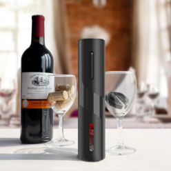 Automatic wine corkscrew with foil cutter