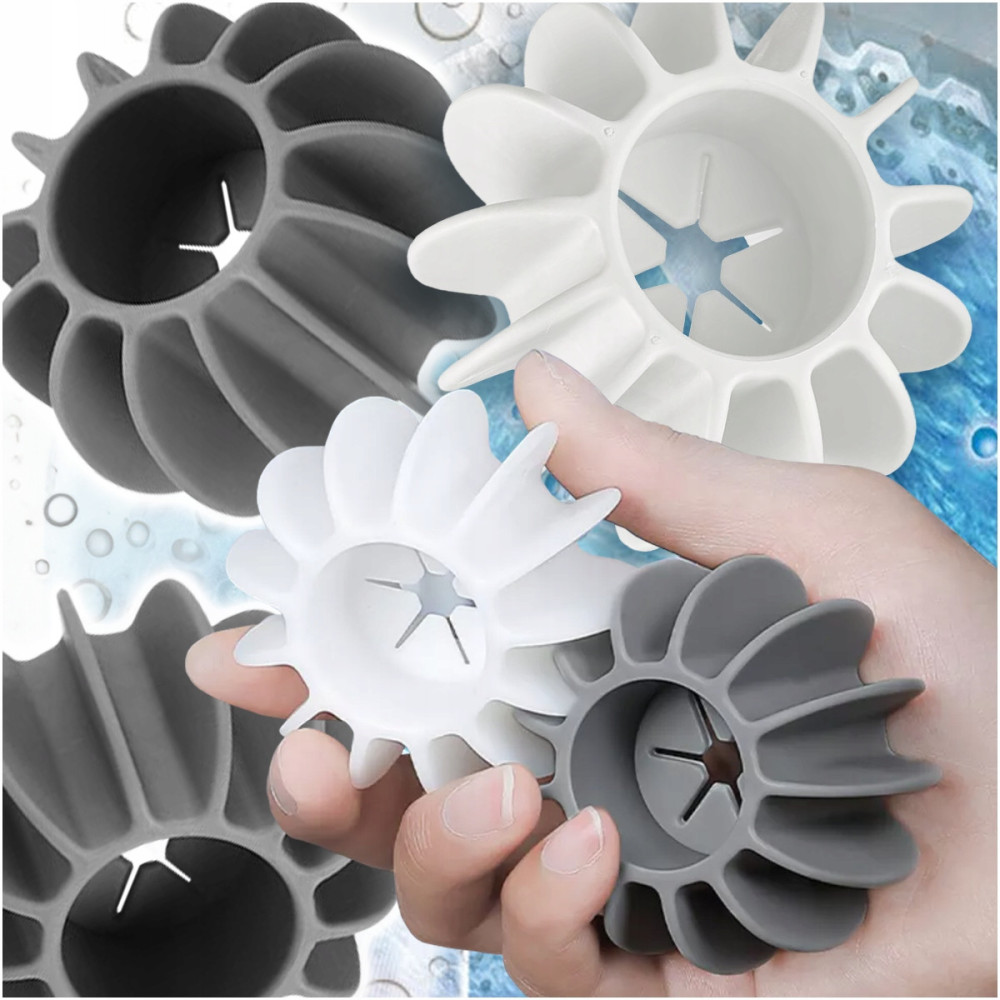Boules de lavage attrape-peluches et adoucissantes, 4 pièces