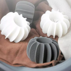 Boules de lavage attrape-peluches et adoucissantes, 4 pièces