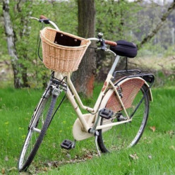 Košík na kola s držákem a rukojetí 35cm