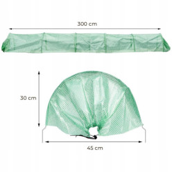 Tunel foliowy ogrodowy do upraw 300 x 45 x 30 cm