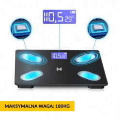 Waga łazienkowa analityczna 25w1 Smart 180kg BMI