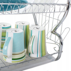 Draineur à vaisselle à deux étages + accessoires