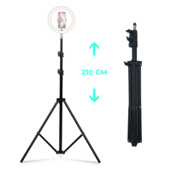LED RGB krúžkové svetlo s 220 cm stojanom USB 80W