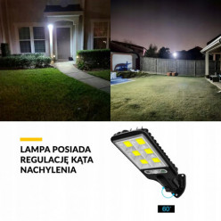 Lampa uliczna 200 W 98 lm zasilanie solarne