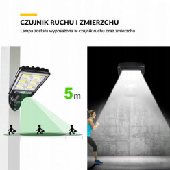 Lampa uliczna 200 W 98 lm zasilanie solarne