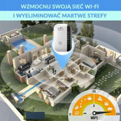 Wzmacniacz sygnału Wi-Fi 300mb/s 2.4G