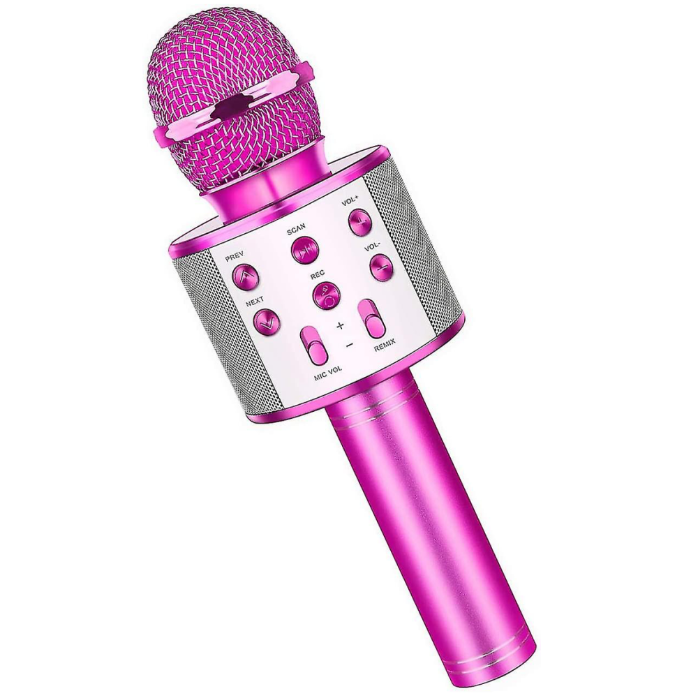 Wireless karaoke microphone Bluetooth speaker pink