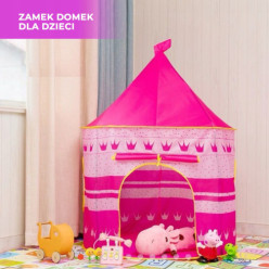 Children's play tent palace castle pink