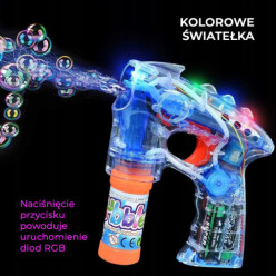 Bubble gun light-up + 2 bubble liquids