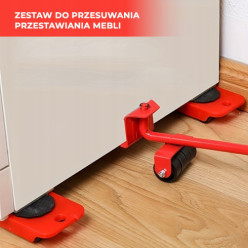 Zestaw rolki do transportu przesuwania mebli 150kg kółka