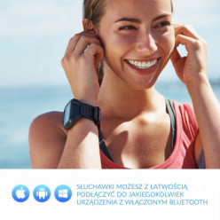 Słuchawki bezprzewodowe Bluetooth 5.1 douszne z powerbankiem