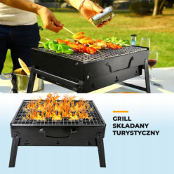 Grill składany turystyczny przenośny ogrodowy węglowy bbq