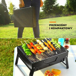 Grill składany turystyczny przenośny ogrodowy węglowy bbq