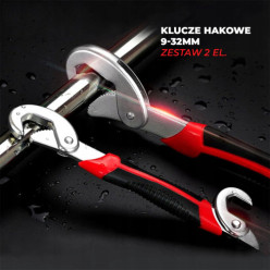 Klucze hakowe 9-32 mm zestaw 2szt