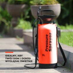 Pressure garden sprayer hand-held 8l lance